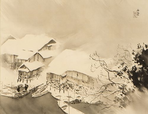 今週の１点】川合玉堂《吹雪》 | 小樽芸術村